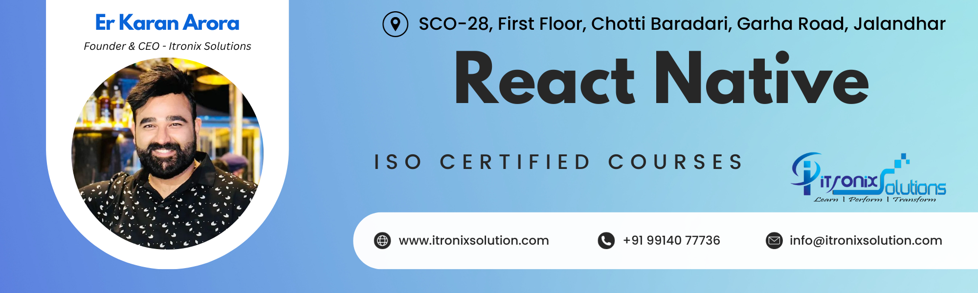 Best React Native Course in Jalandhar ITRONIX