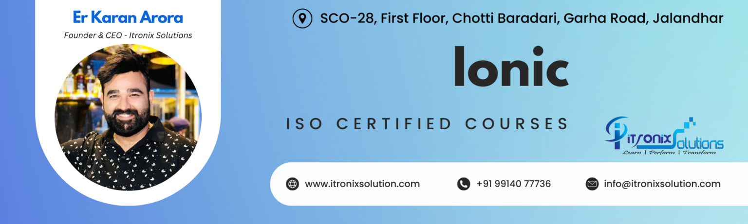 Best Ionic Course Training in Jalandhar